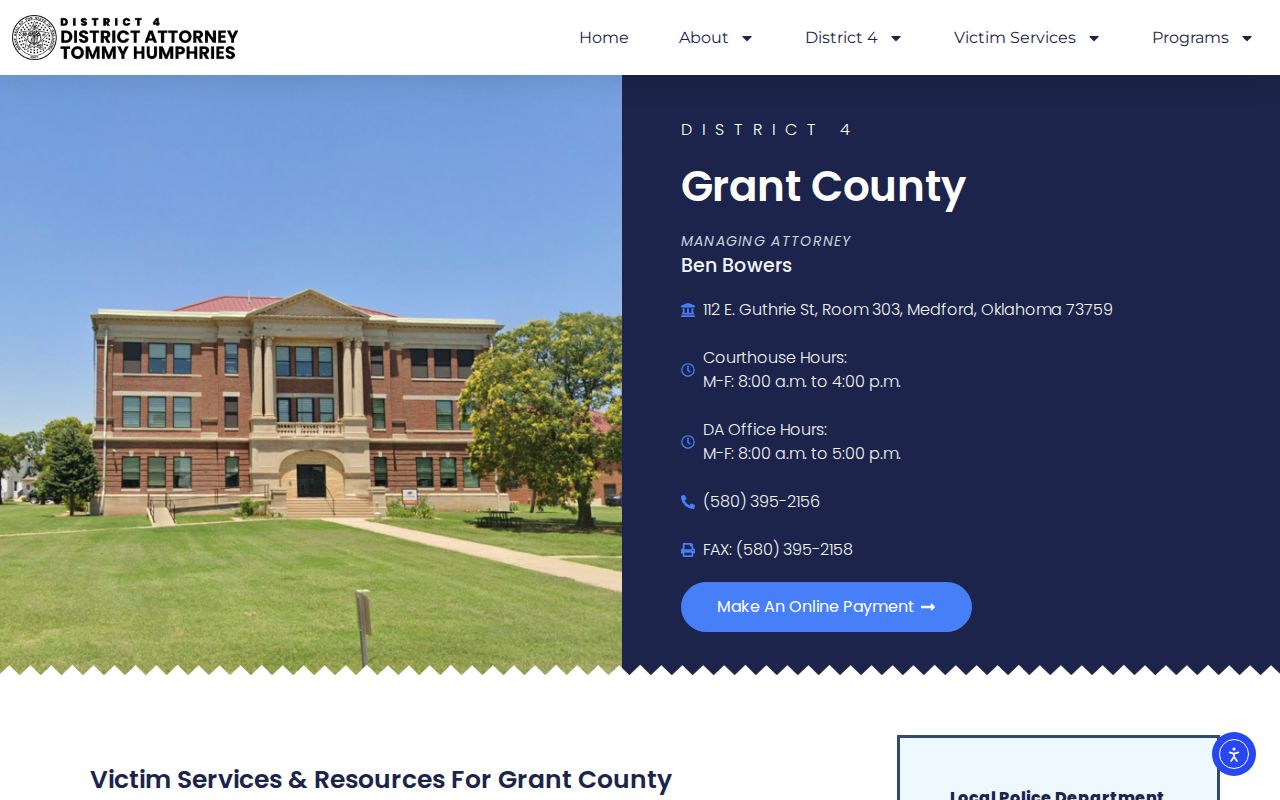 Grant County crime news agency contact directory